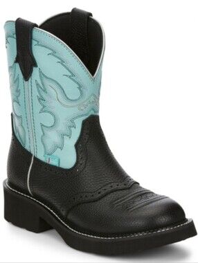 🐴💙🖤🐴 JUSTIN GYPSY GEMMA WOMENS ROUND TOE COWGIRL COWBOY BOOTS 8.5B L9905